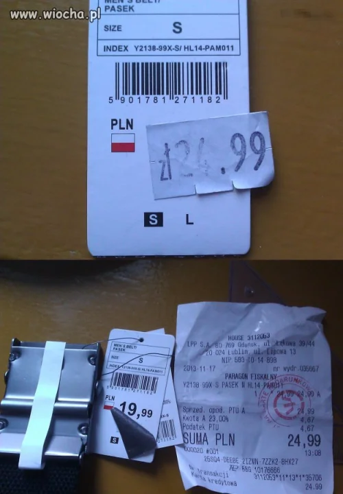 Kupiłem sobie pasek w promocji 