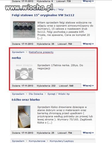Tymczasem na jednym z portali zdesperowany