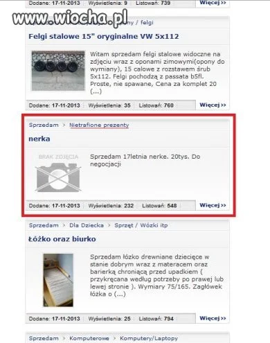 Tymczasem na jednym z portali zdesperowany