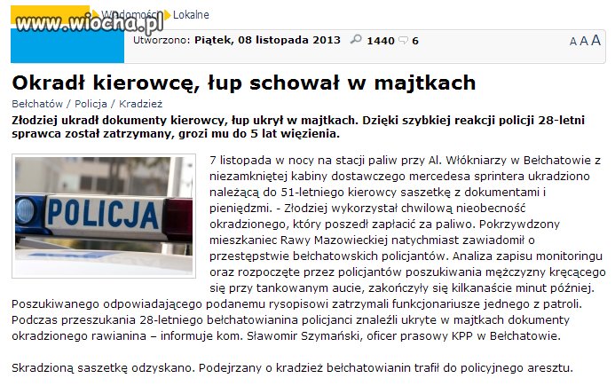 Myślał, że tam nie znają