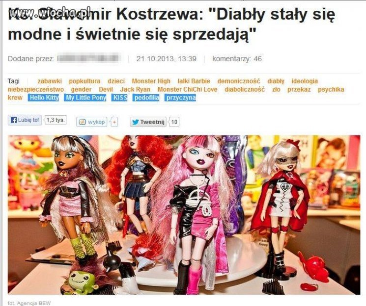 Szatan czyha na stoisku z zabawkami 