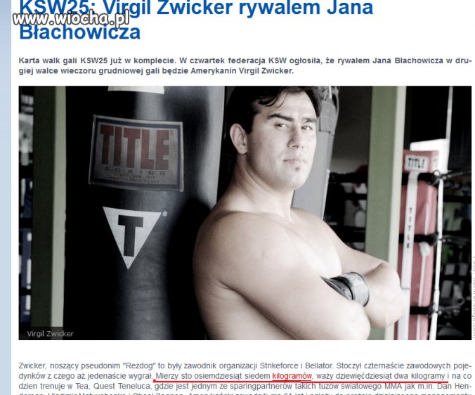 Chyba jedyny taki zawodnik MMA na świecie