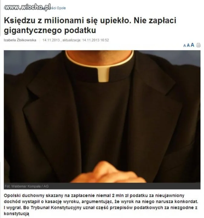 Księdzu zawsze się upiecze...
