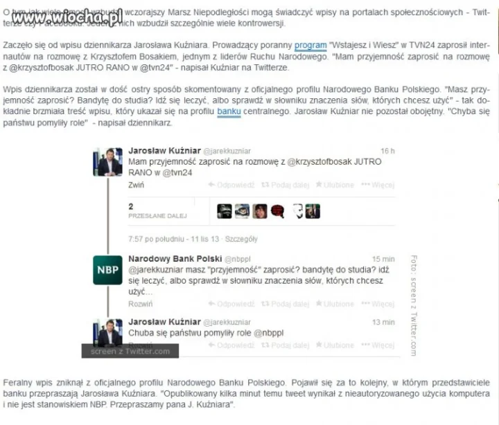 Twitterowa wpadka NBP 