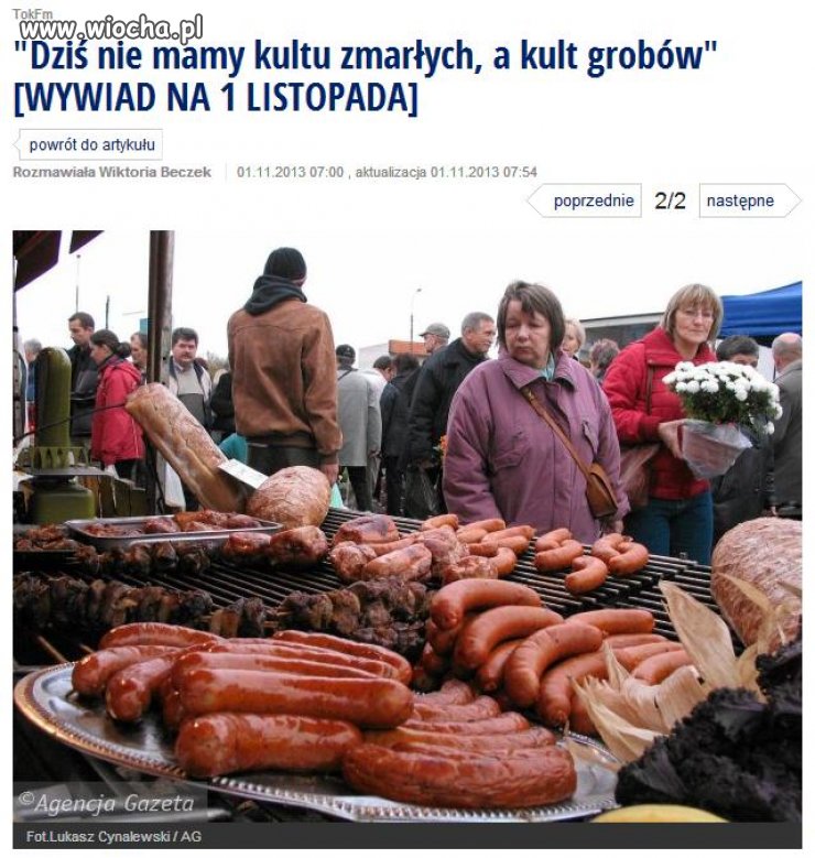Stragan przed cmentarzem 1 listopada 