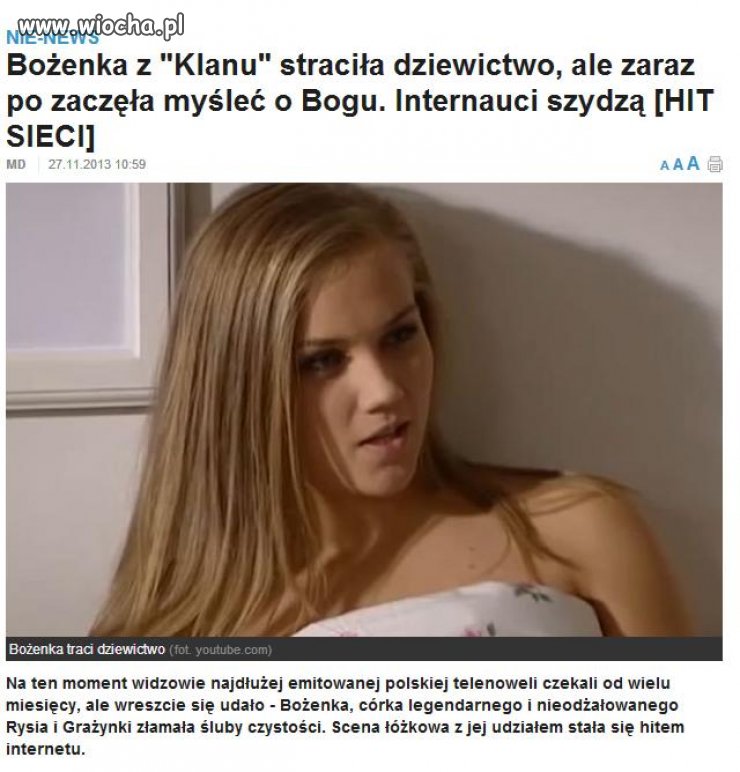 Musiało być jej bosko 