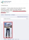 Ubrana była w ciemne spodnie i jasną górę.