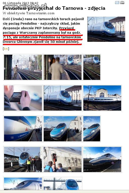A wy się dziwicie, że zwykłe pociągi się spóźniają