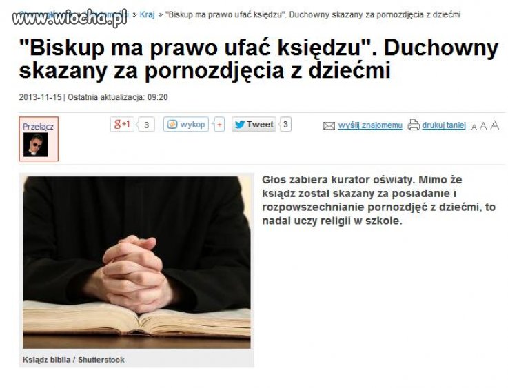 Pedofil uczy religii w szkole...