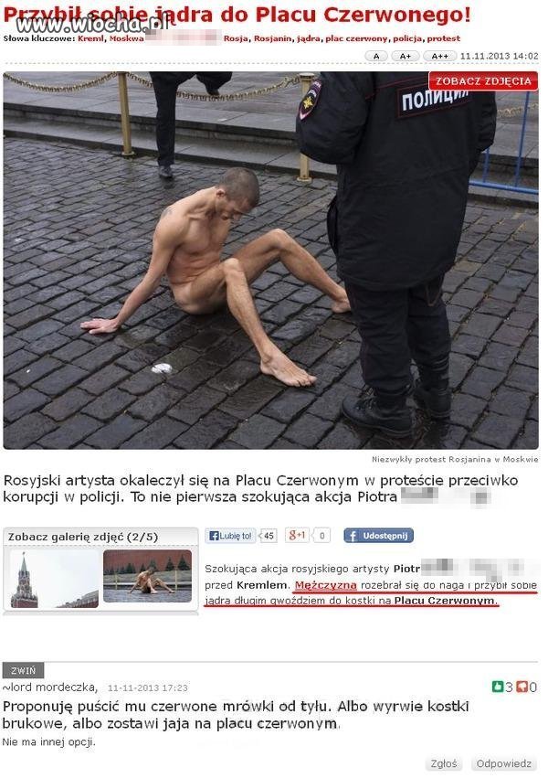Przebił sobie jądra.