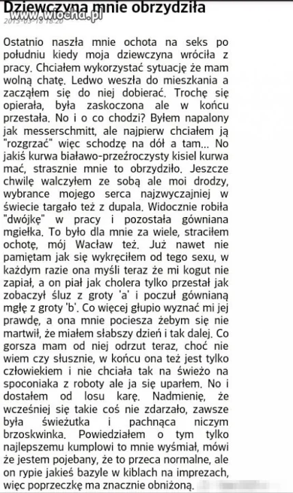 Chciało mu się seksu...