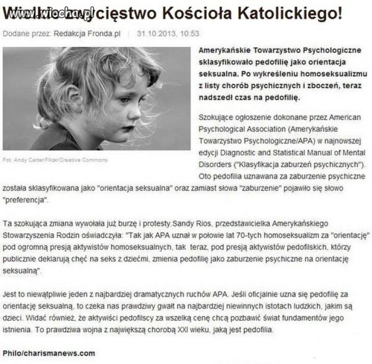 Wielkie zwycięstwo kościoła katolickiego 
