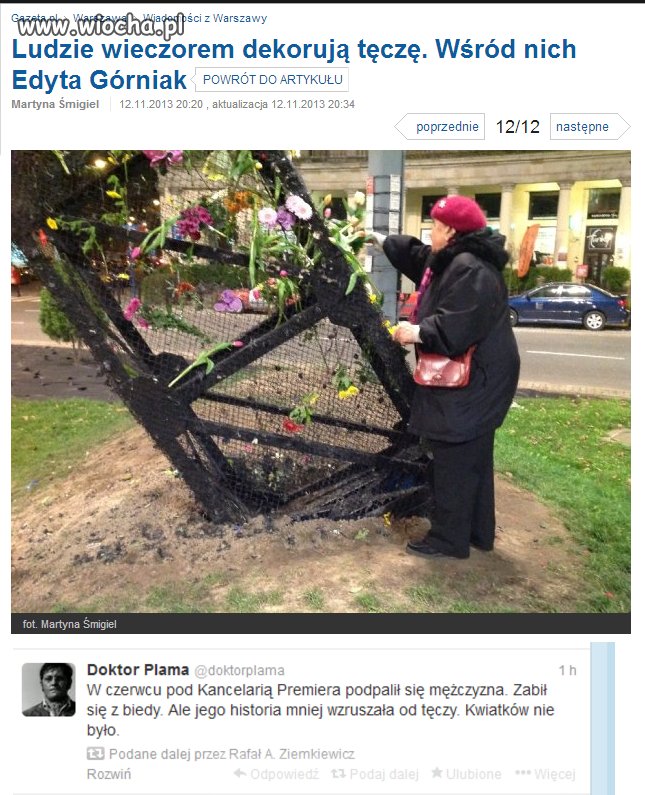 Dla mediów tęcza ważniejsza od człowieka  