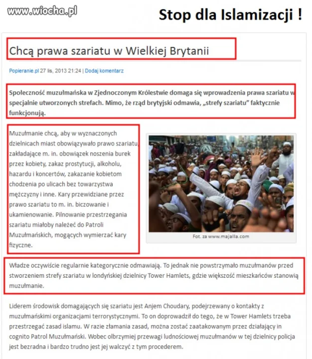 Chcą prawa szariatu 