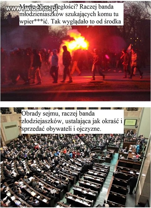 Obraz u góry tak myślą politycy