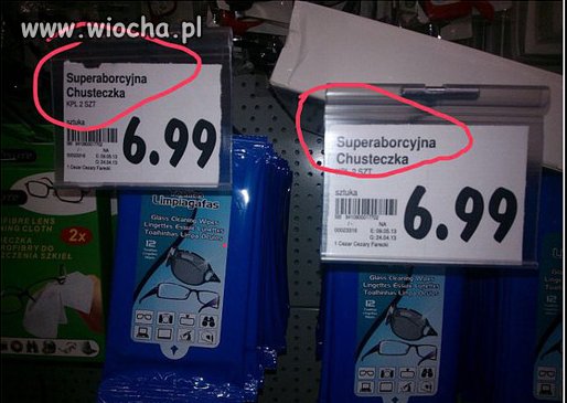 Superaborcyjna  chusteczka.