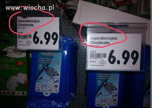 Superaborcyjna  chusteczka.