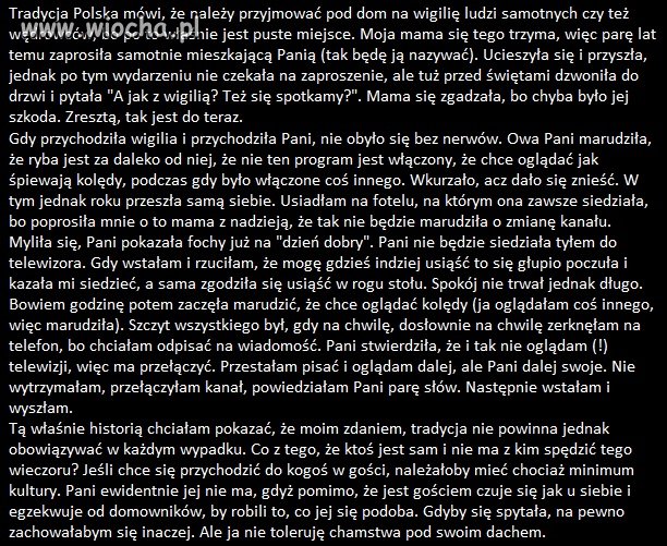 Niekiedy tradycje wcale nie są rzeczą świętą