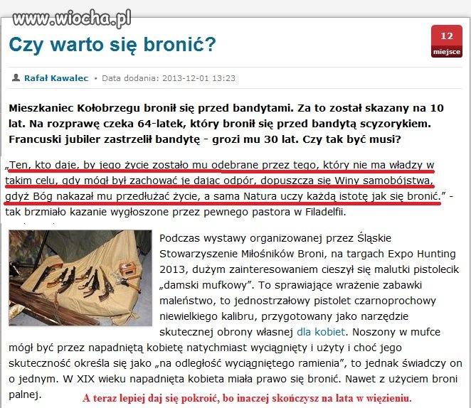 Odbiera się nam prawo do obrony.