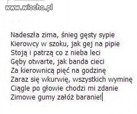 Zimowa poezja drogowa