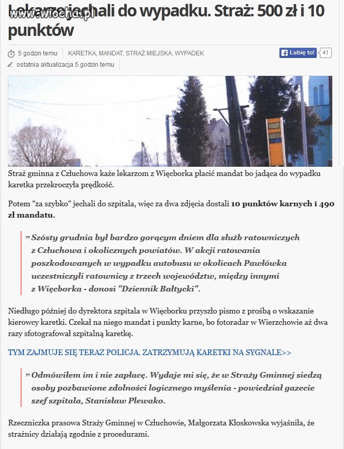 Jechali do wypadku... dostali mandat