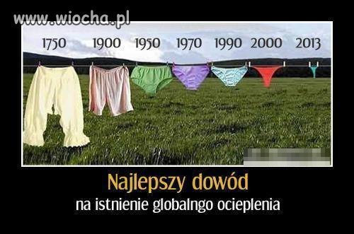 Dowód na globalne w naszych spodniach.