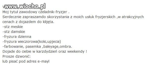 Wiocha z tablicy! 