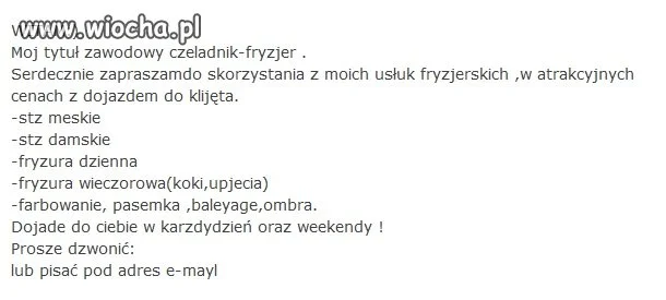 Wiocha z tablicy! 