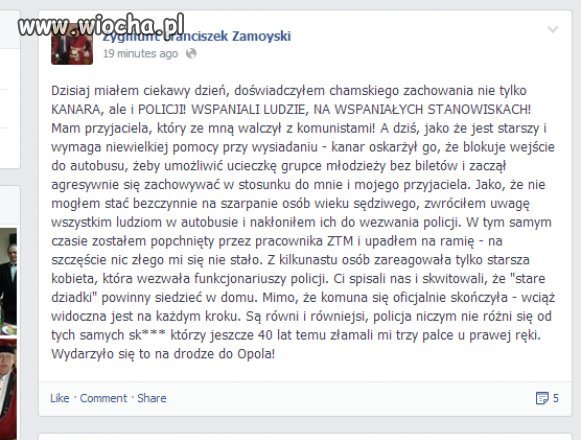 Wiocha! Starsze osoby powinny być szanowane!