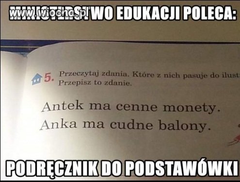 Ministerstwo edukacji poleca...