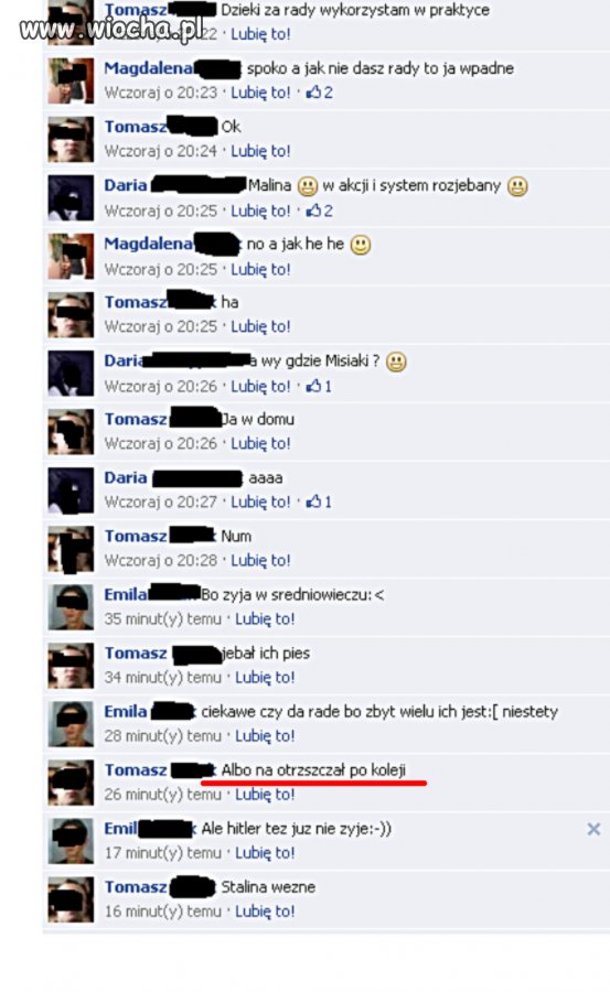 Wiocha na Faceboku