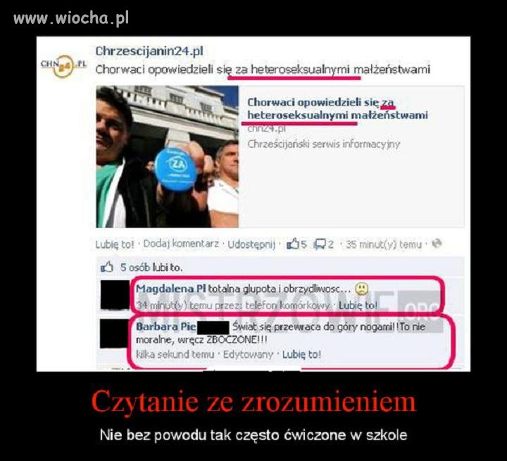 Czytanie ze zrozumieniem...