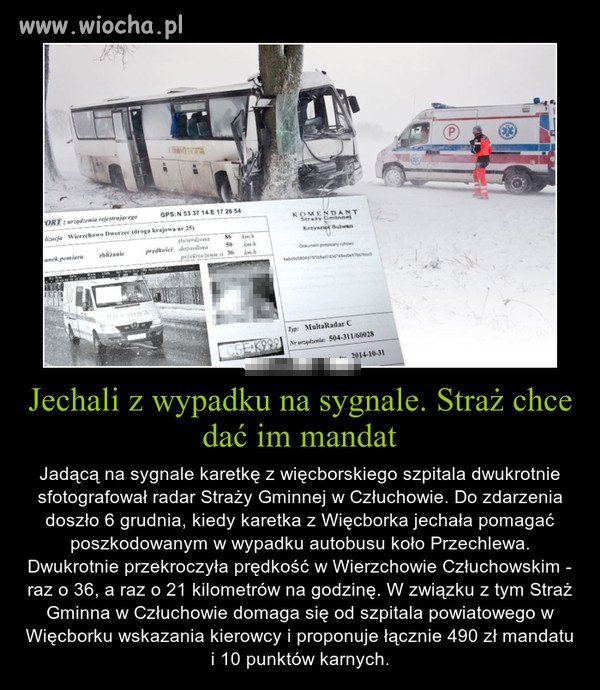 Jechali ratować życie...