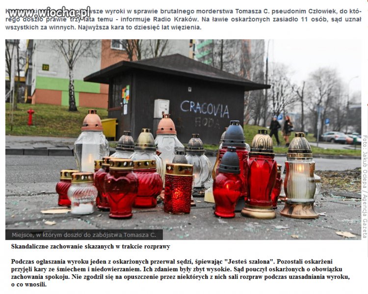 Sąd, w którym skazany śpiewa Jesteś szalona...