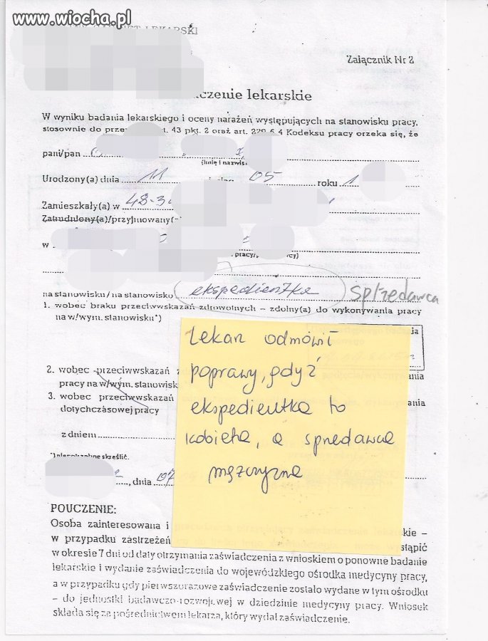 Ekspedientka jest kobieta!! Aha 