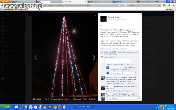 Ukradli choinke w nocy oO