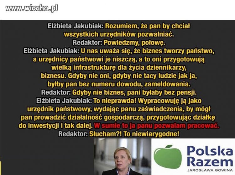 Świat według Elżbiety Jakubiak.
