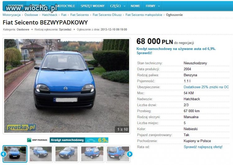 10 letnie Seicento w rewelacyjnej cenie...