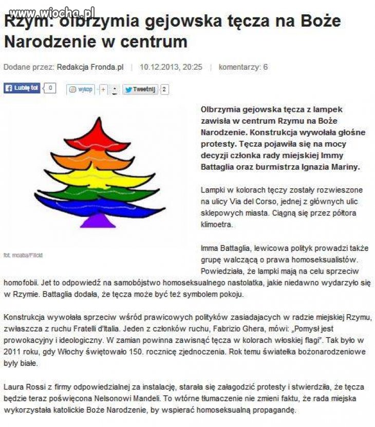 Gejowska tęcza w Rzymie 