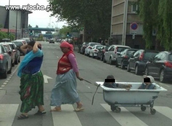 Cygański wózek dla dzieci