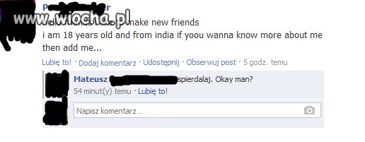Genialny komentarz postu na fb..