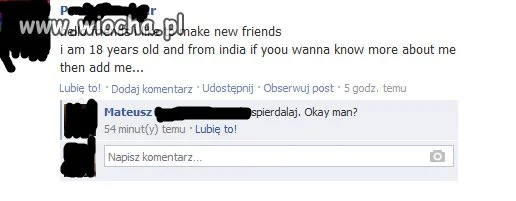 Genialny komentarz postu na fb..
