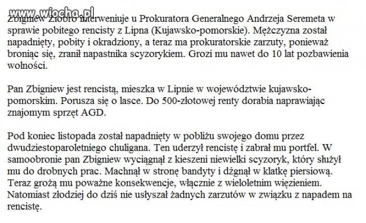 Zbigniew Ziobro interweniuje 