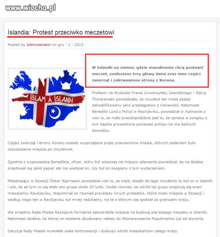 Islandia też przeciwko
