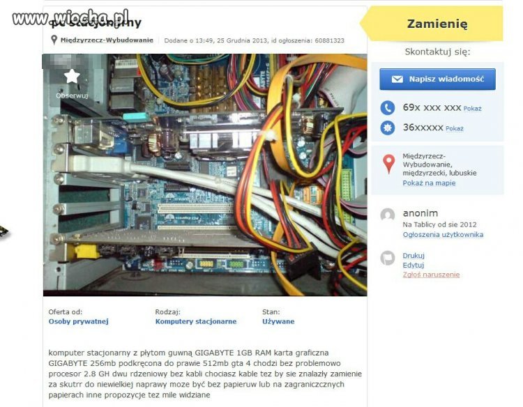 Ogłoszenie na tablicy 