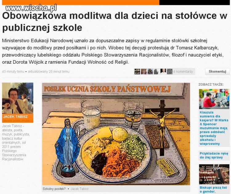 Obowiązkowa modlitwa w publicznej szkole !!!