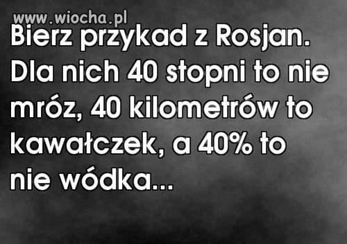 Bierzemy przykład?