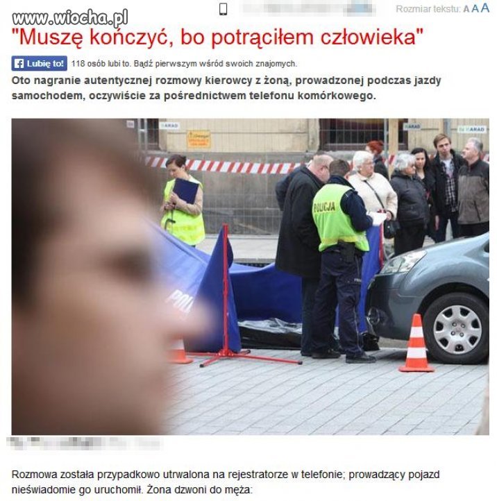 Tak się kończy jazda z telefonem przy uchu 