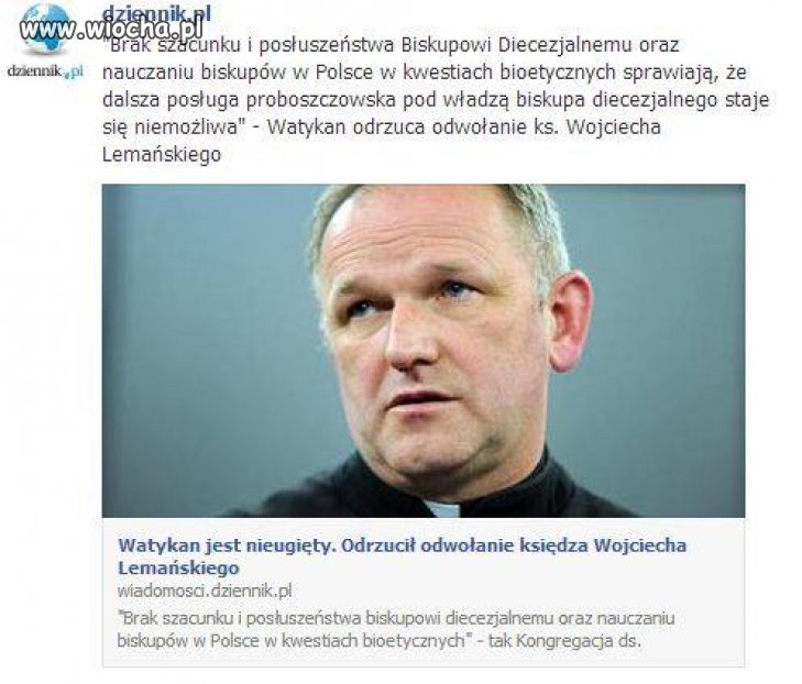 Skrytykował księży molestujących dzieci...