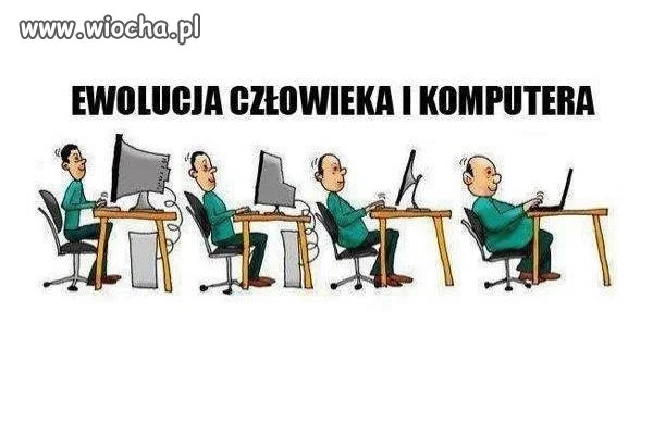 Ewolucja człowieka i komputera.